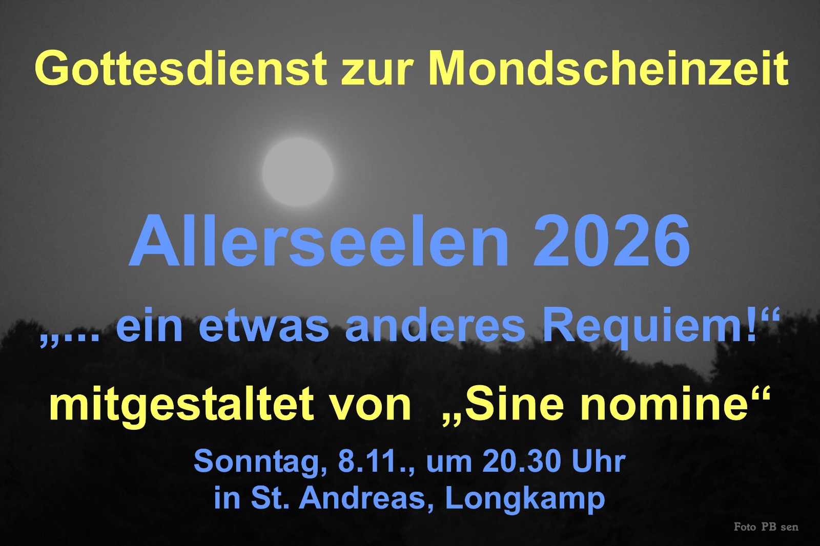 dunkles Plakat mit Mond