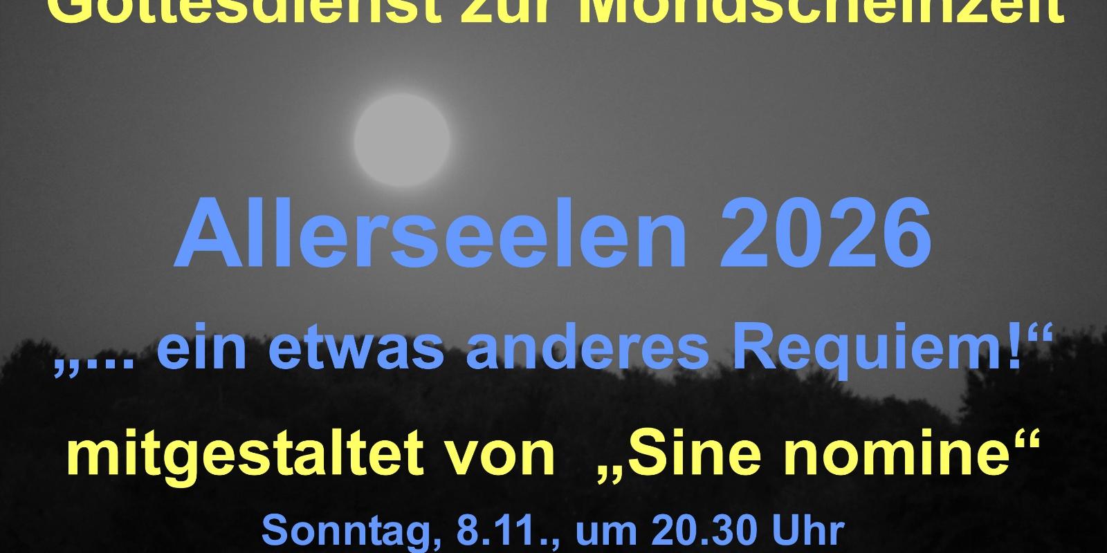 dunkles Plakat mit Mond