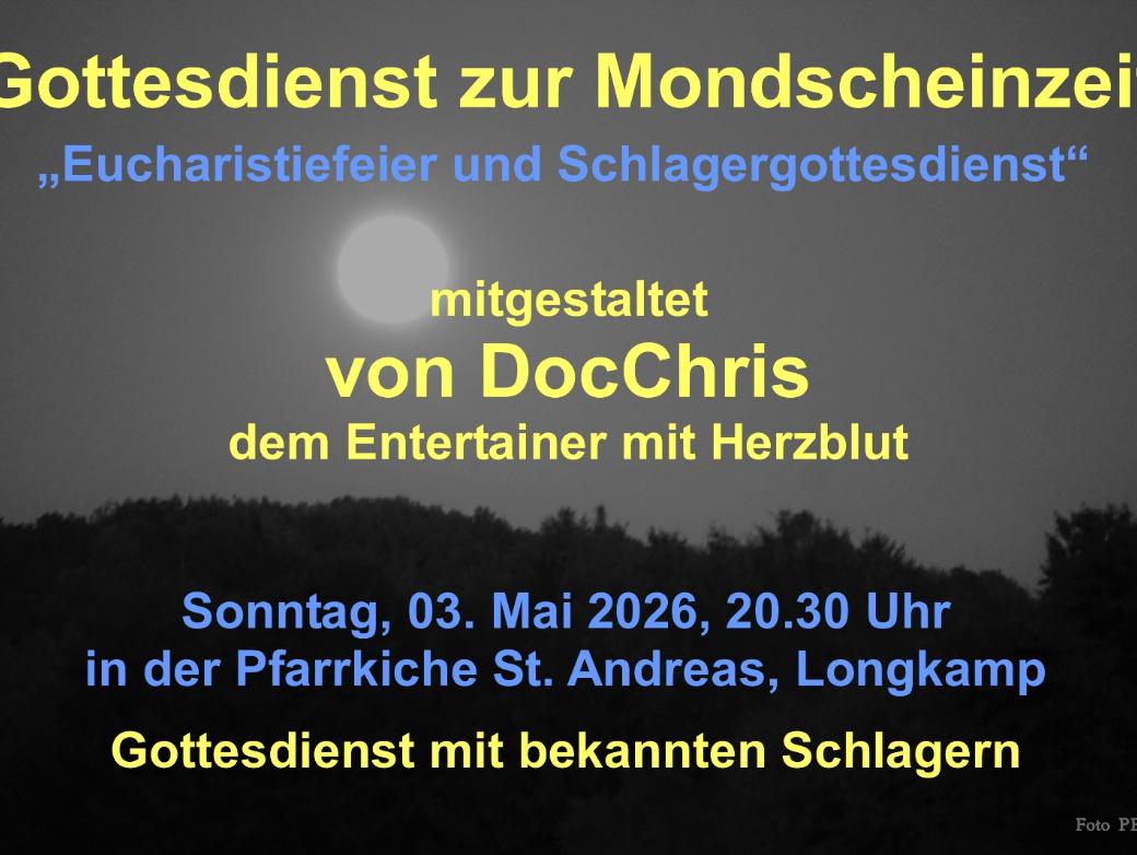 Plakat Gottesdienst zur Mondscheinzeit