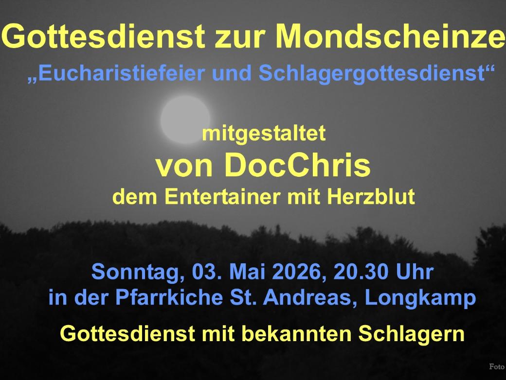 Plakat Gottesdienst zur Mondscheinzeit