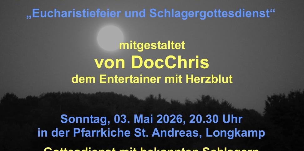 Plakat Gottesdienst zur Mondscheinzeit