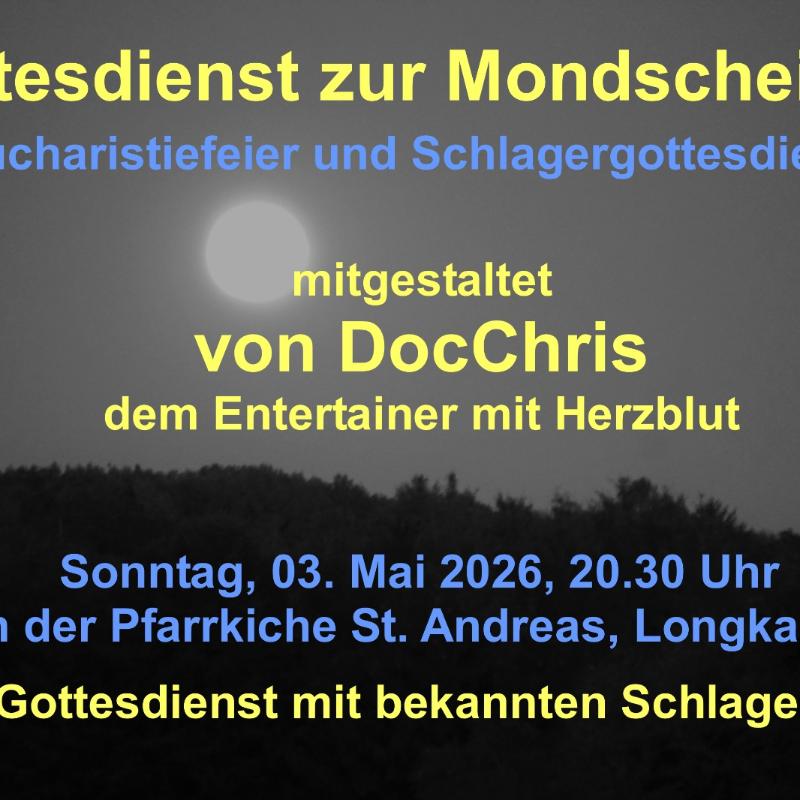 Plakat Gottesdienst zur Mondscheinzeit
