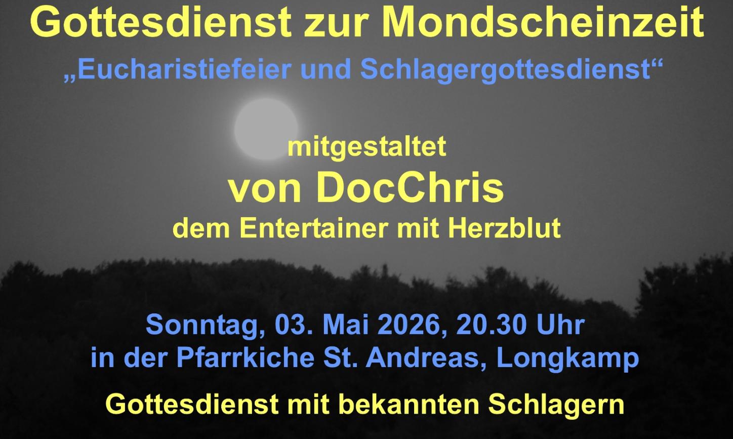 Plakat Gottesdienst zur Mondscheinzeit