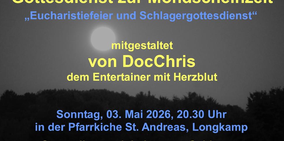 Plakat Gottesdienst zur Mondscheinzeit