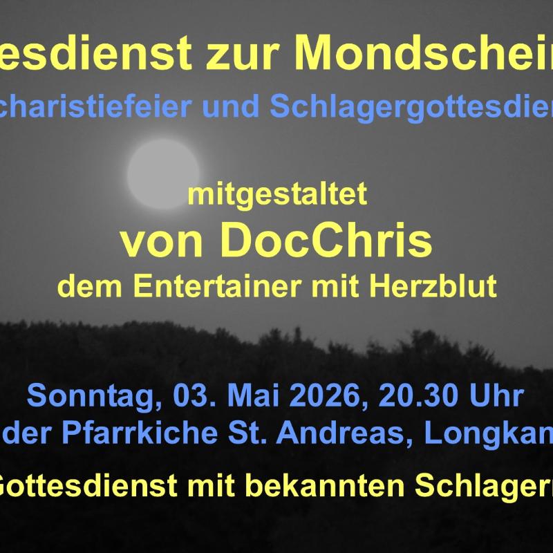 Plakat Gottesdienst zur Mondscheinzeit