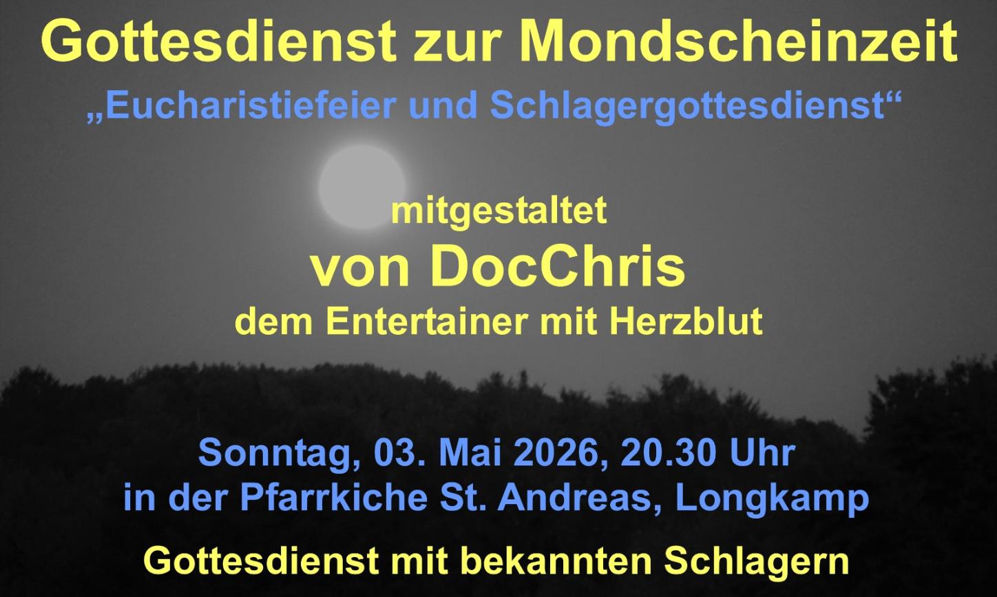 Plakat Gottesdienst zur Mondscheinzeit