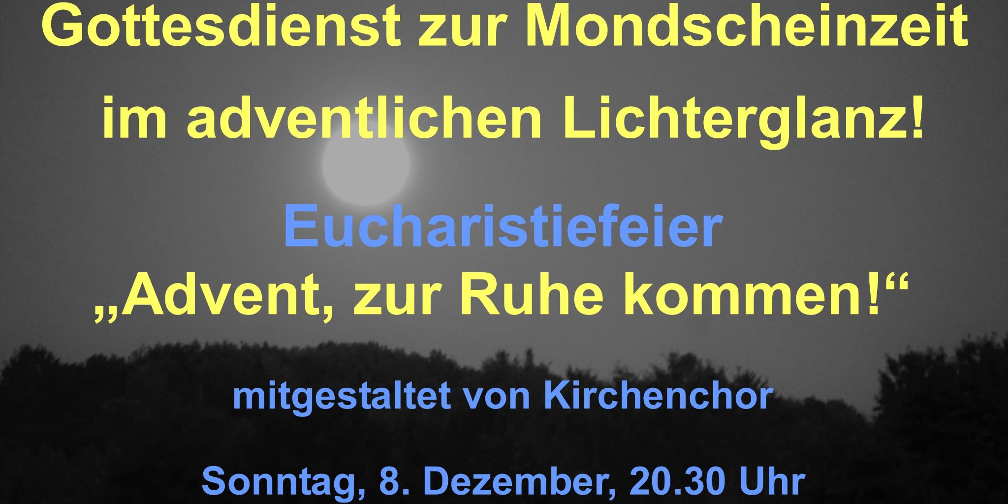 Plakat Gottesdienst zur Mondscheinzeit