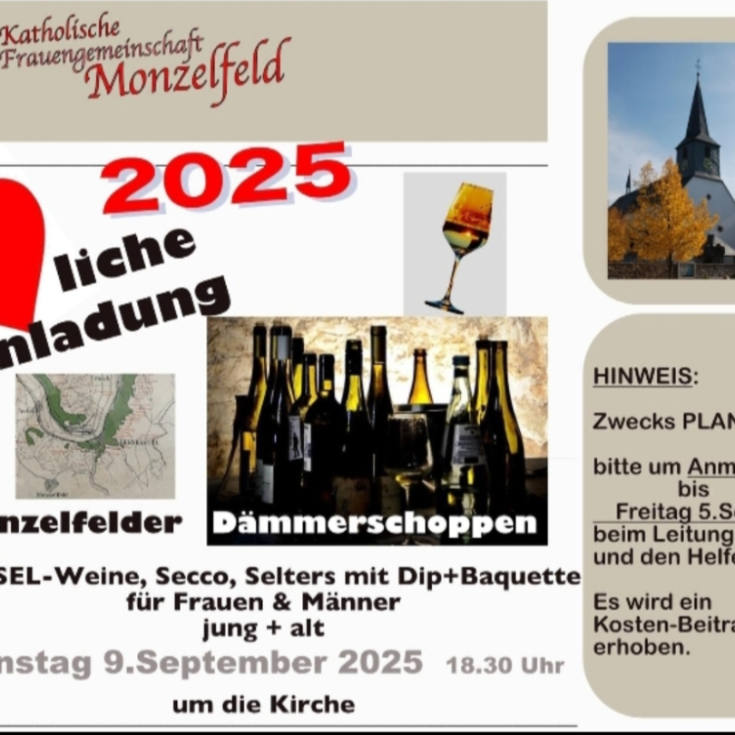 Plakat Einladung Dämmerschoppen