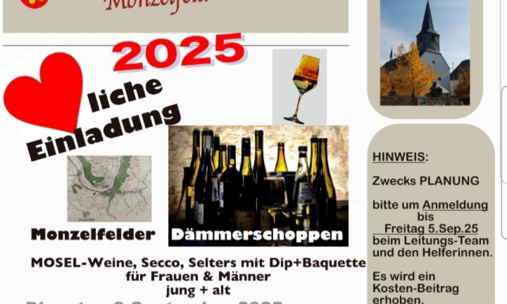 Plakat Einladung Dämmerschoppen