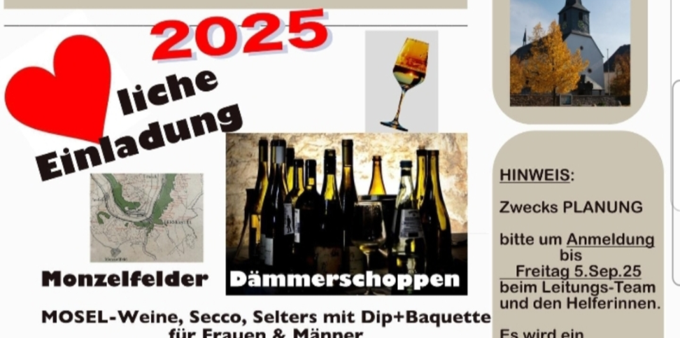 Plakat Einladung Dämmerschoppen