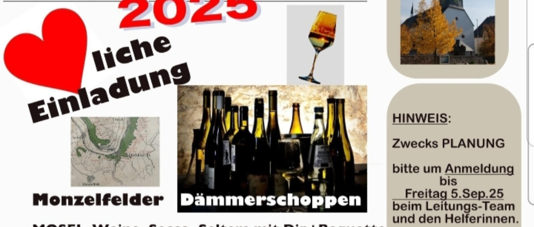 Plakat Einladung Dämmerschoppen