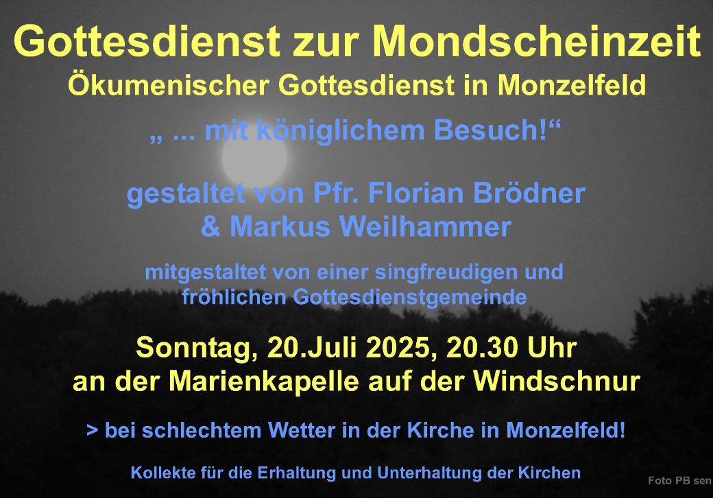 Plakat Monscheingottesdienst