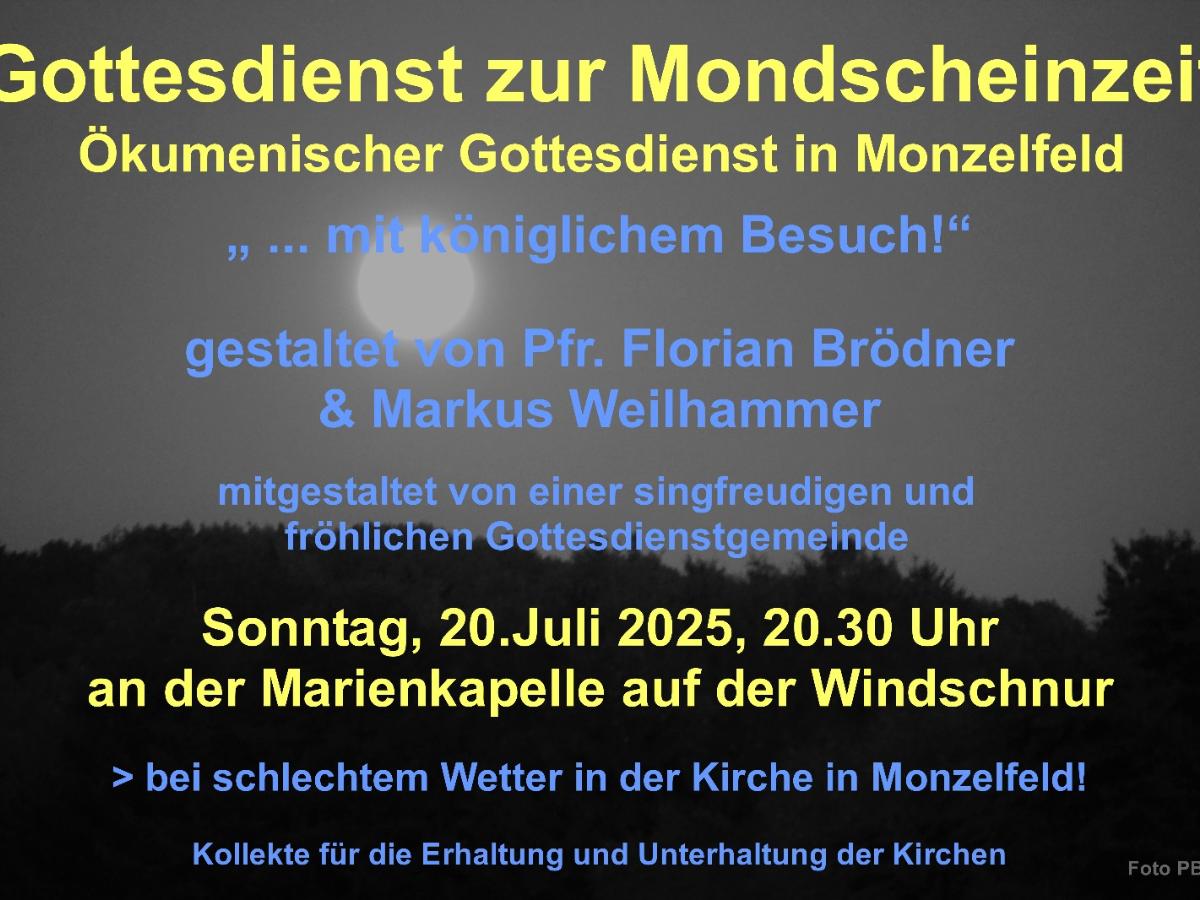 Plakat Monscheingottesdienst