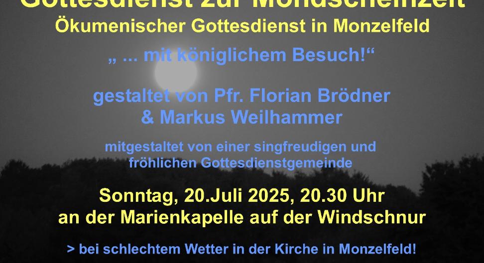 Plakat Monscheingottesdienst