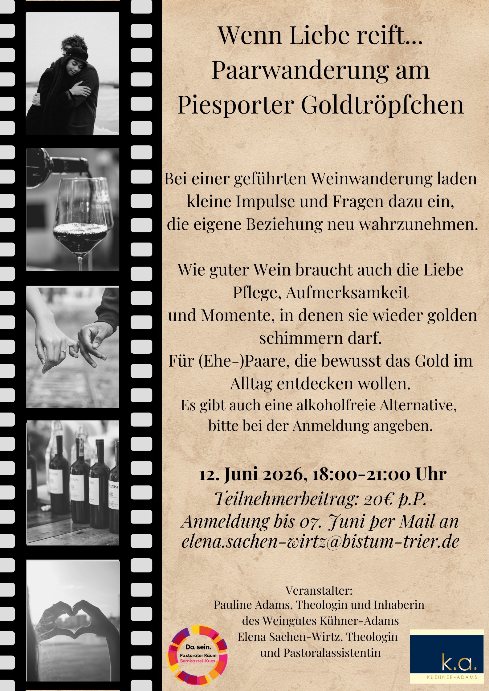 Plakat für Paarwanderung