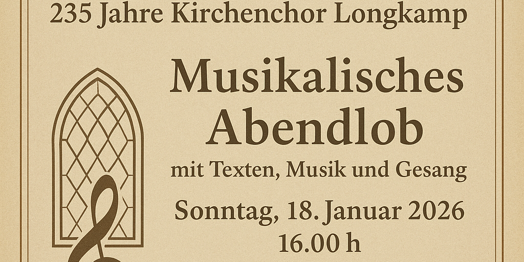 Plakat musikalisches Abendlob